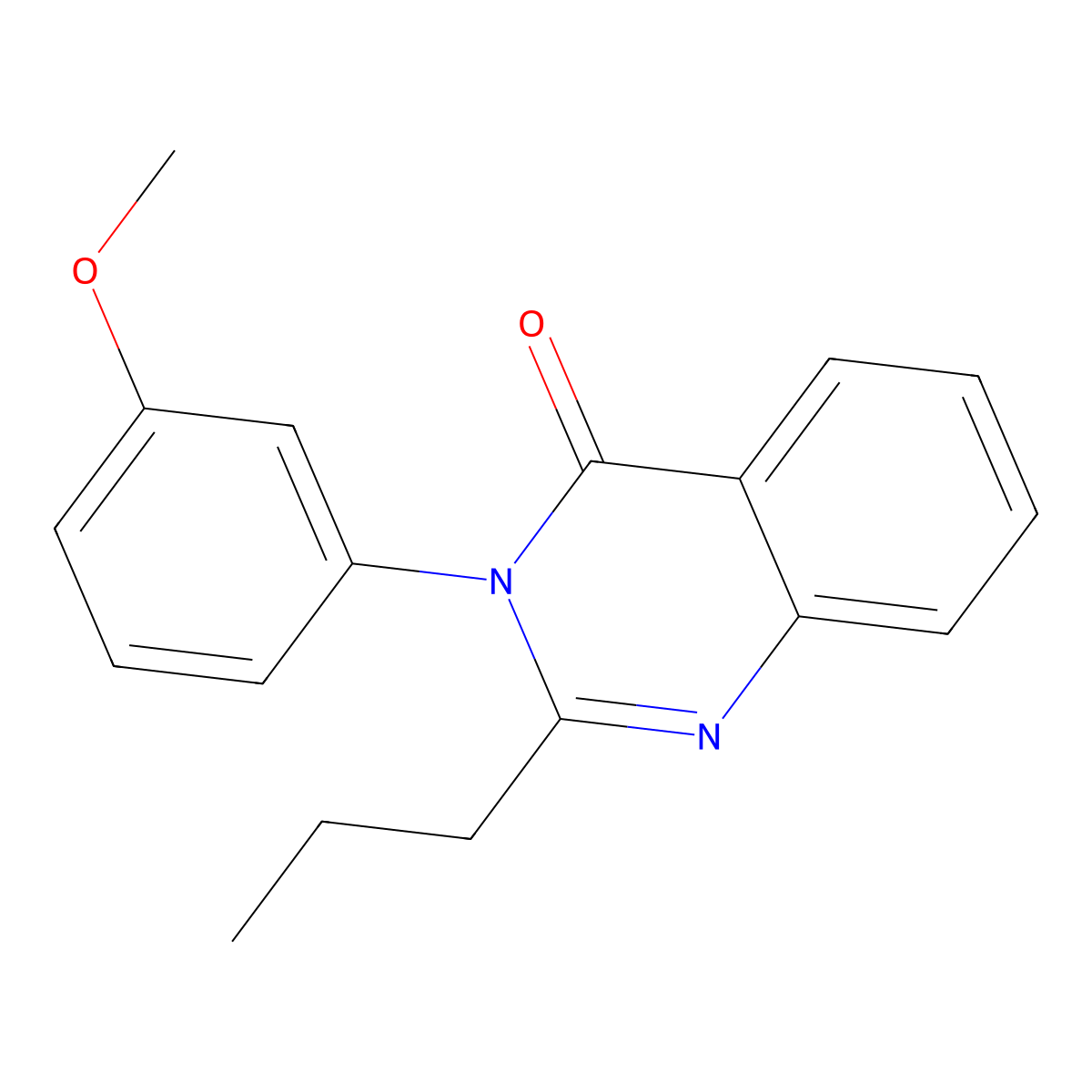 3-(3-Methoxyphenyl)-2-propylquinazolin-4-one molecular structure, CAS 378774-44-8