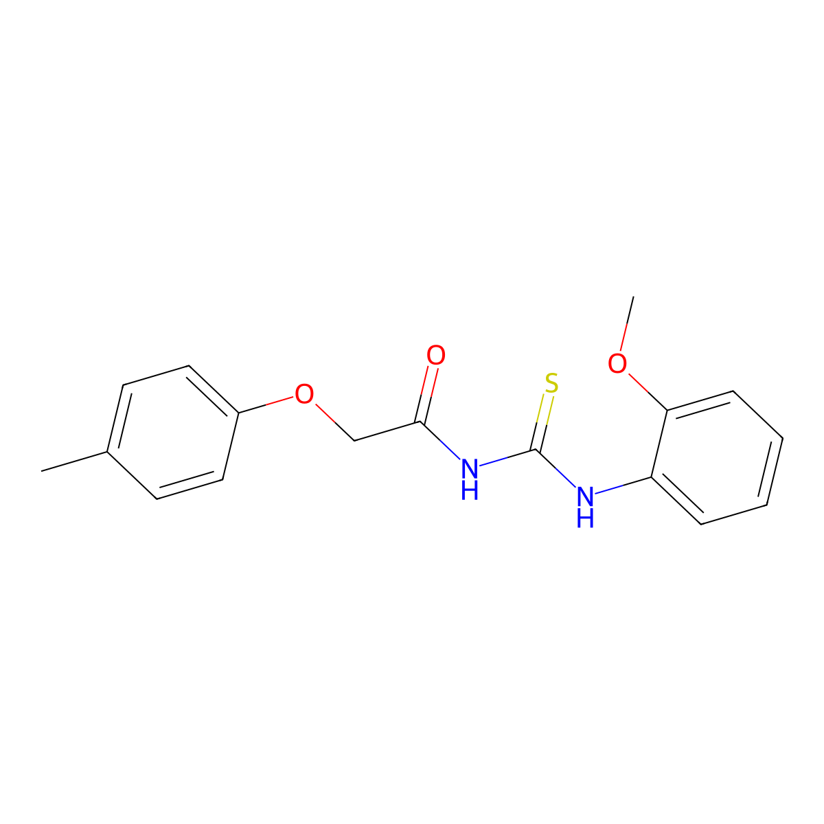 N-[(2-methoxyphenyl)carbamothioyl]-2-(4-methylphenoxy)acetamide molecular structure, CAS 378774-53-9