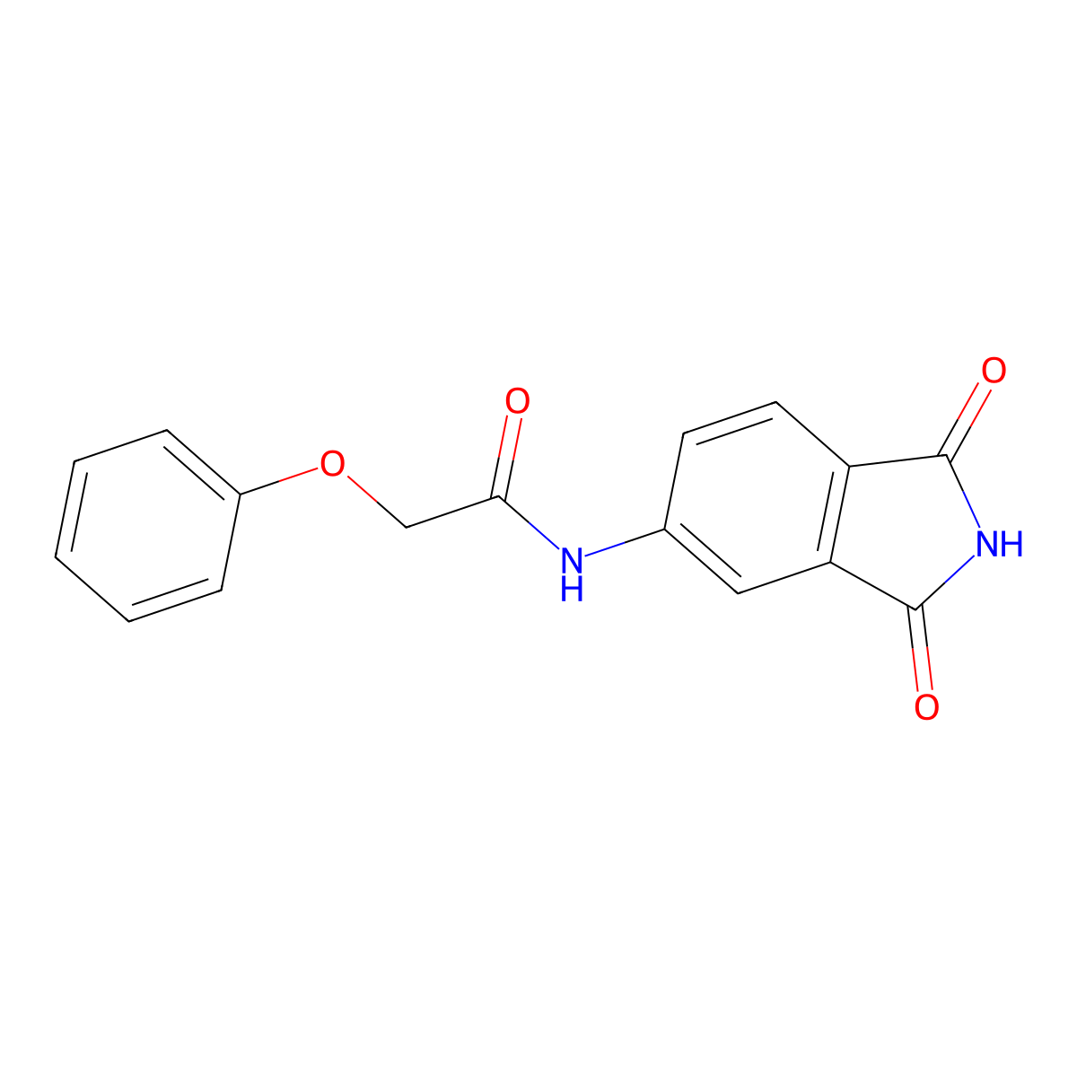 N-(1,3-dioxo-2,3-dihydro-1H-isoindol-5-yl)-2-phenoxyacetamide molecular structure, CAS 378775-73-6