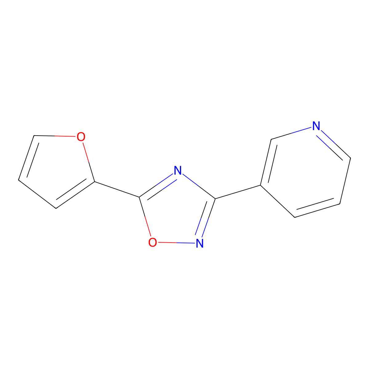 3-(5-Furan-2-yl-[1,2,4]oxadiazol-3-yl)-pyridine molecular structure, CAS 378776-36-4