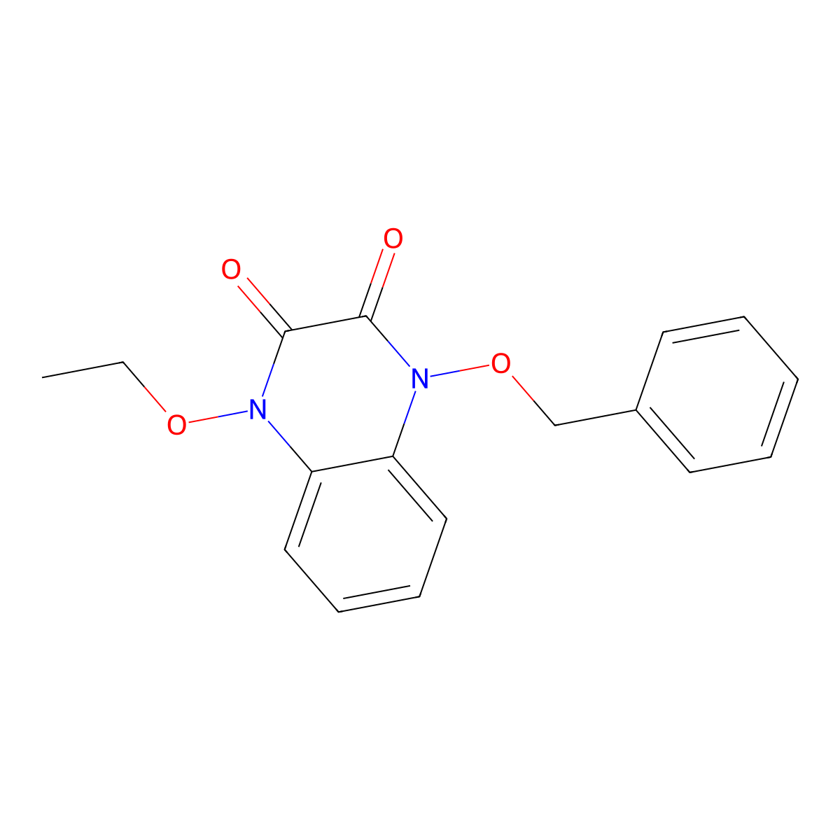 1-Ethoxy-4-phenylmethoxyquinoxaline-2,3-dione molecular structure, CAS 378778-05-3