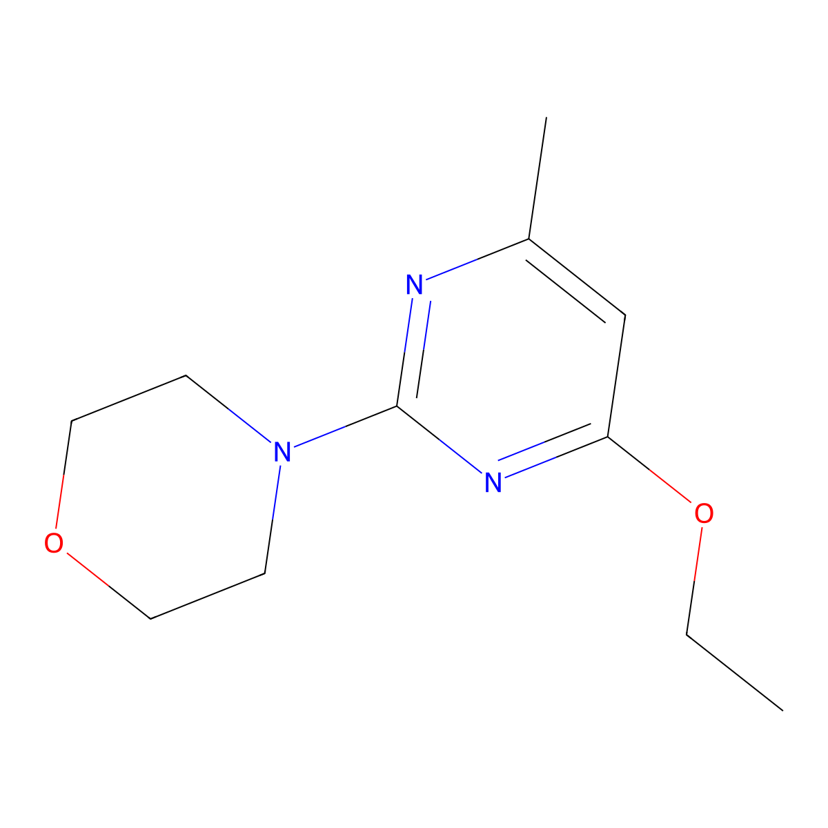 4-(4-Ethoxy-6-methylpyrimidin-2-yl)morpholine molecular structure, CAS 378778-09-7
