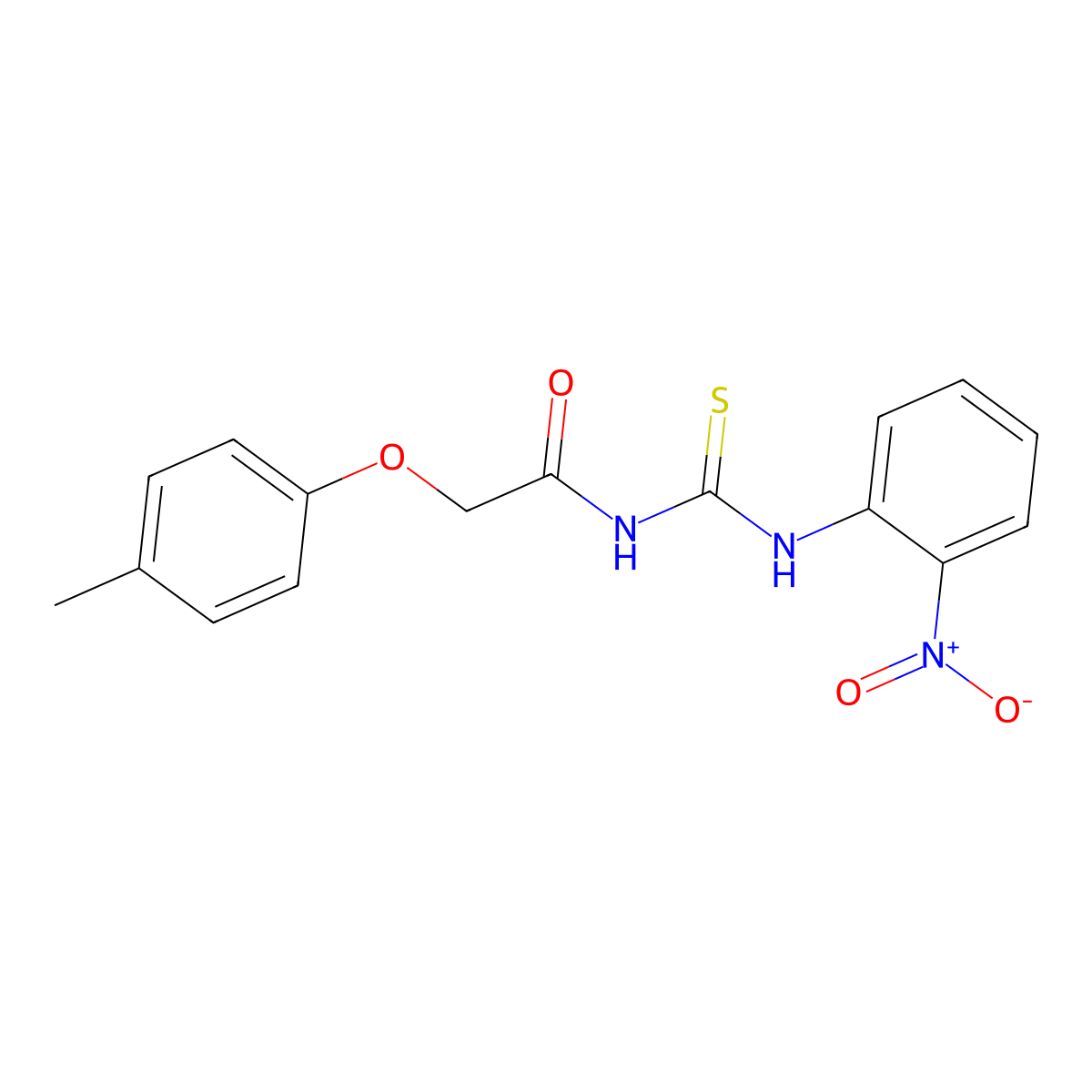 2-(4-methylphenoxy)-N-[(2-nitrophenyl)carbamothioyl]acetamide molecular structure, CAS 378779-34-1