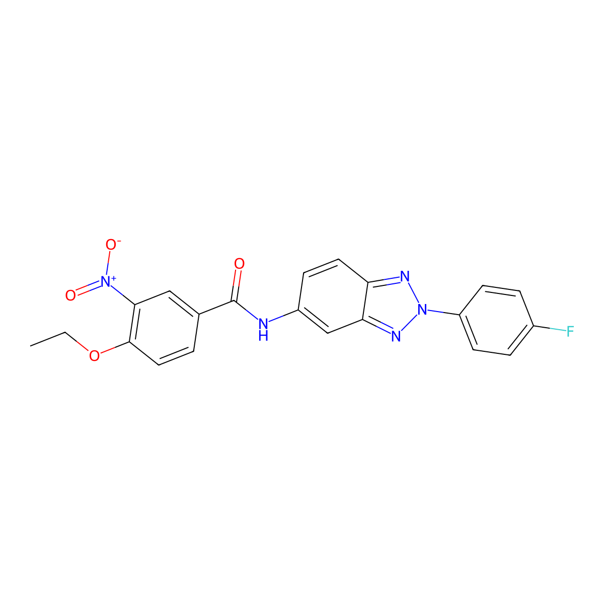 4-ethoxy-N-[2-(4-fluorophenyl)benzotriazol-5-yl]-3-nitrobenzamide molecular structure, CAS 378779-91-0
