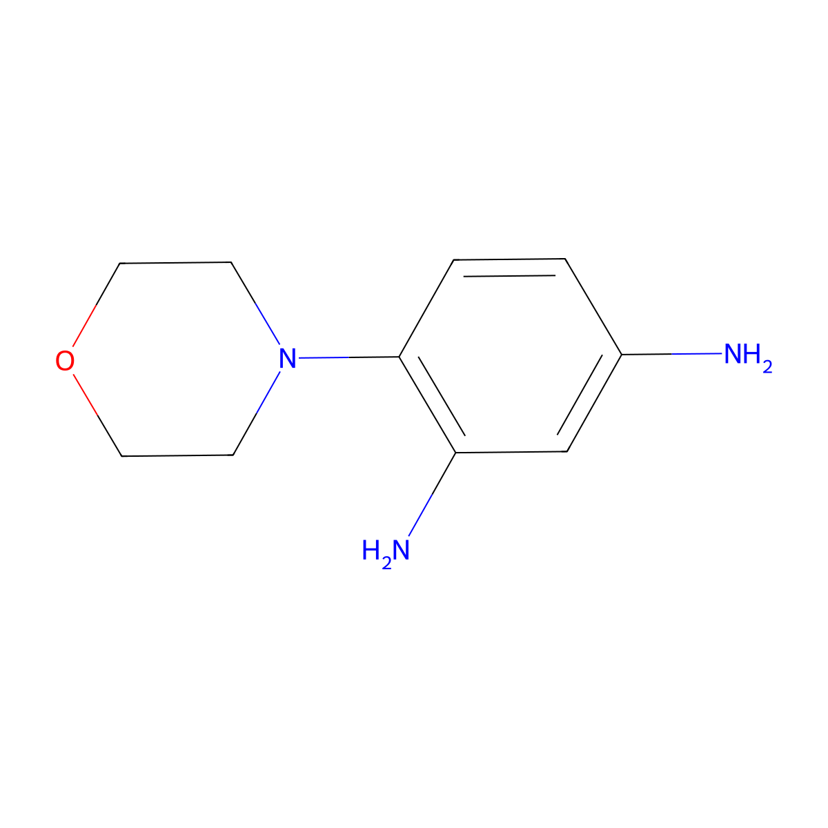4-(4-Morpholinyl)-1,3-benzenediamine molecular structure, CAS 37878-67-4