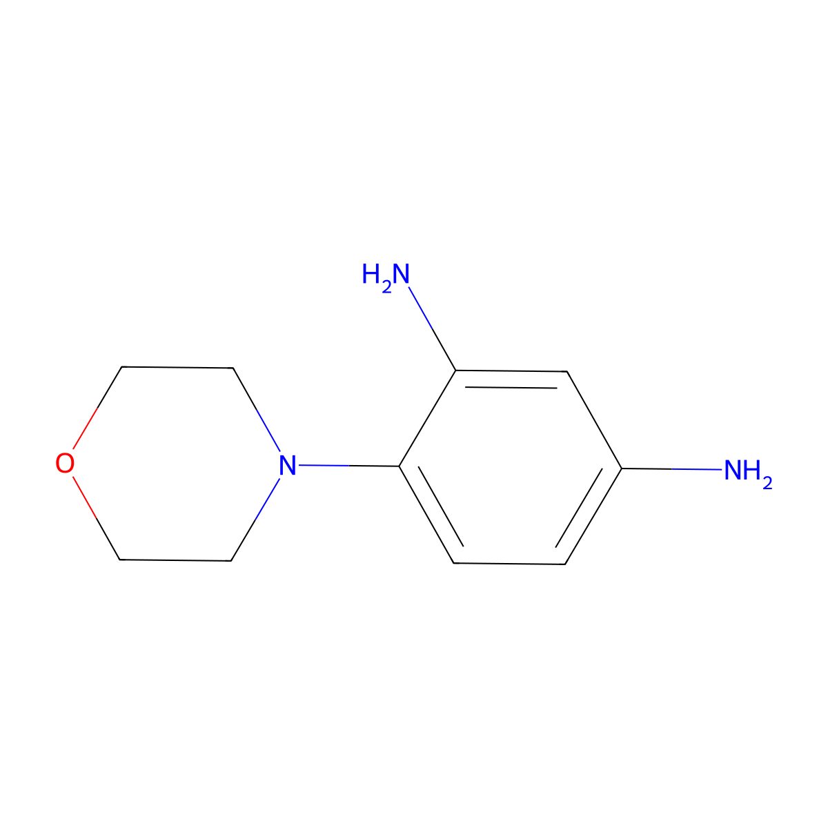 4-(4-Morpholinyl)-1,3-benzenediamine molecular structure, CAS 37878-67-4
