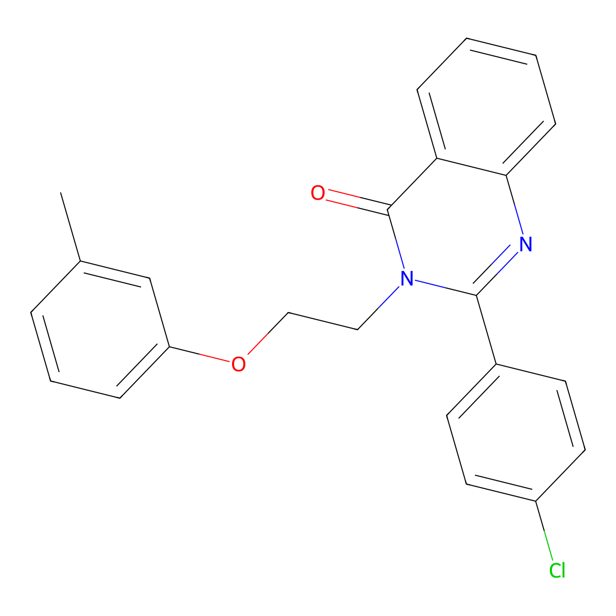 2-(4-Chlorophenyl)-3-[2-(3-methylphenoxy)ethyl]quinazolin-4-one molecular structure, CAS 378780-35-9