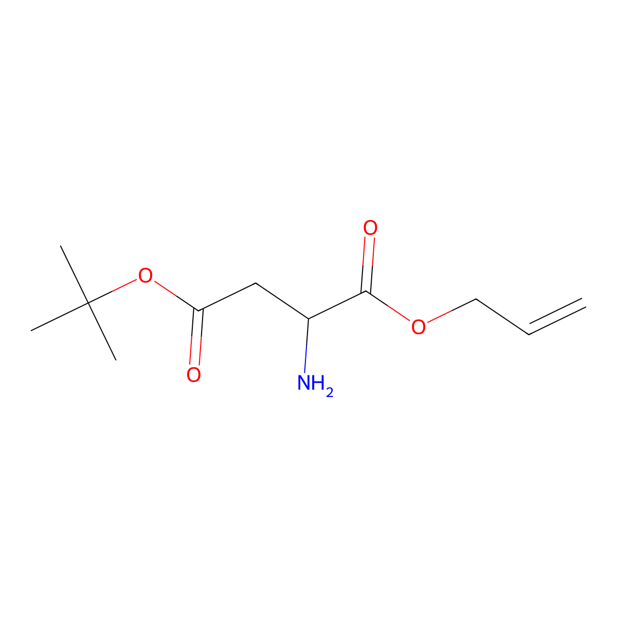 4-tert-butyl 1-prop-2-en-1-yl (2S)-2-aminobutanedioate molecular structure, CAS 378783-32-5