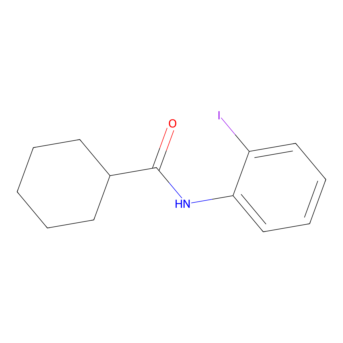 N-(2-Iodophenyl)cyclohexanecarboxamide molecular structure, CAS 378786-44-8