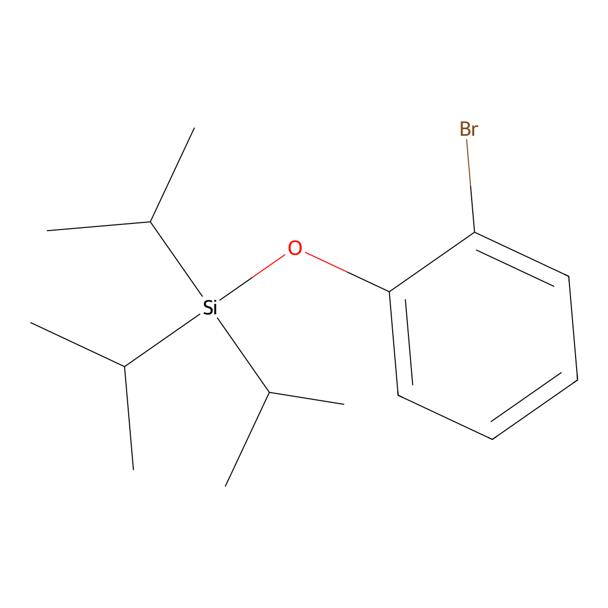 1-Bromo-2-[tris(1-methylethyl)silyloxy]benzene molecular structure, CAS 378787-34-9