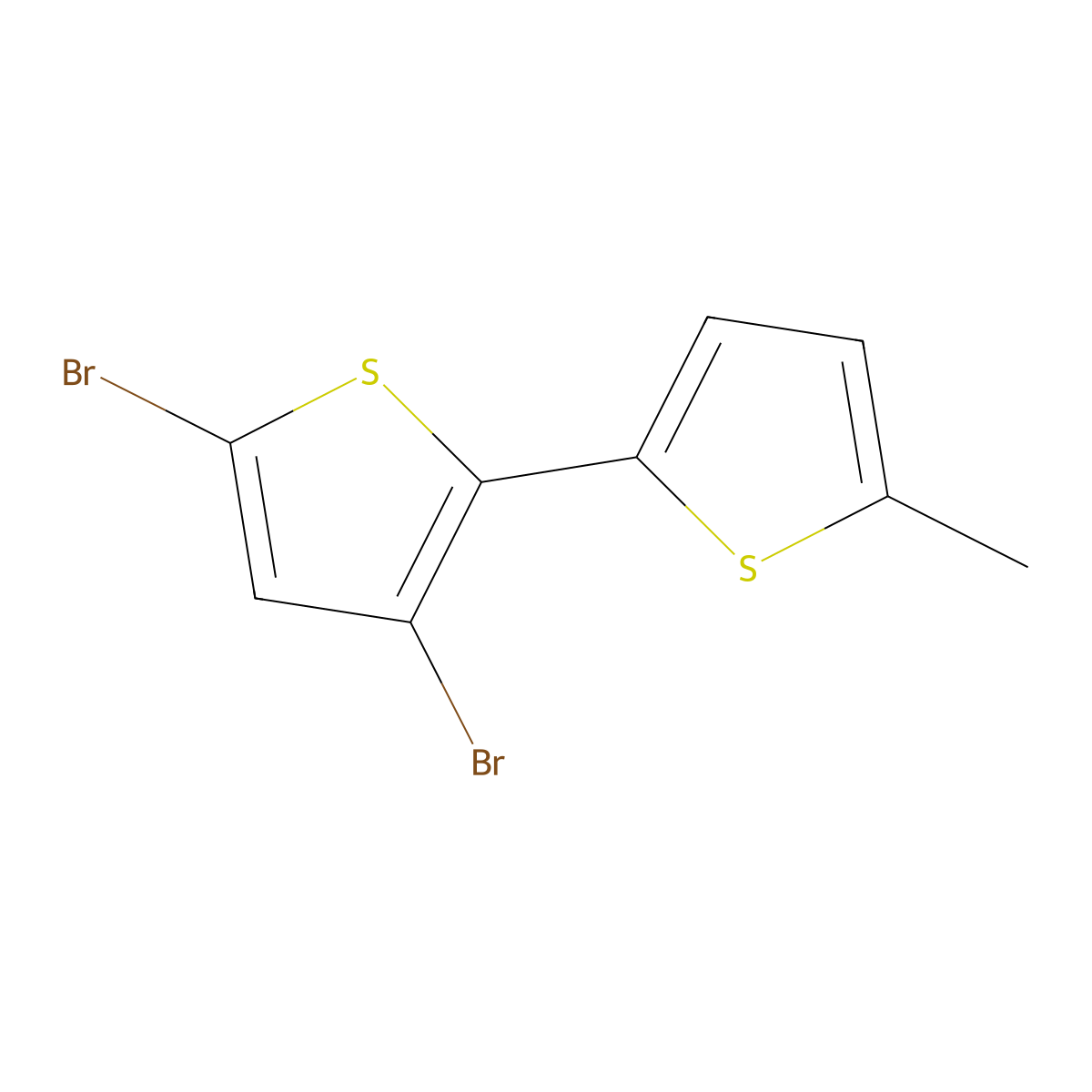 3,5-Dibromo-5'-methyl-2,2'-bithiophene molecular structure, CAS 378790-15-9