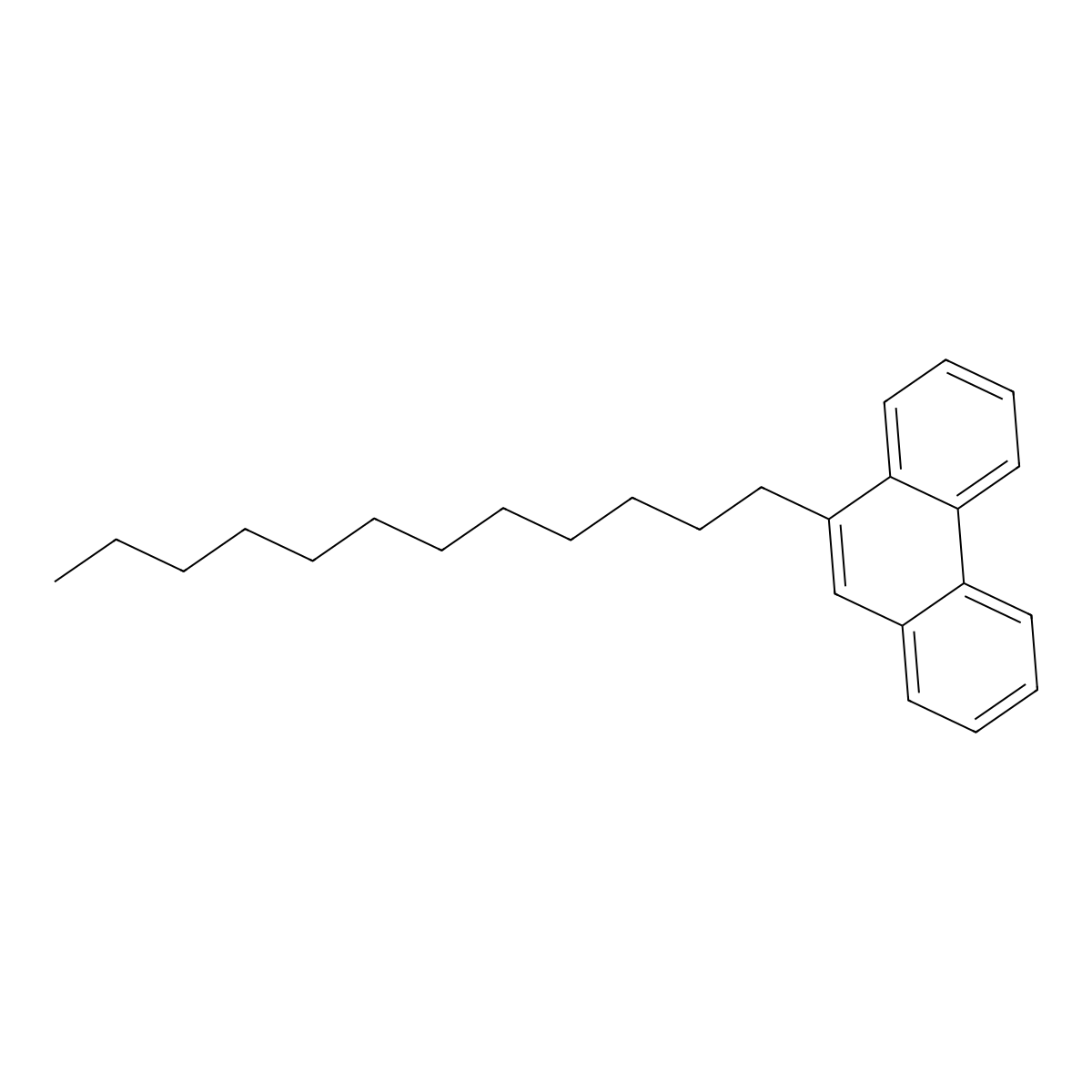 9-Dodecylphenanthrene molecular structure, CAS 3788-61-2