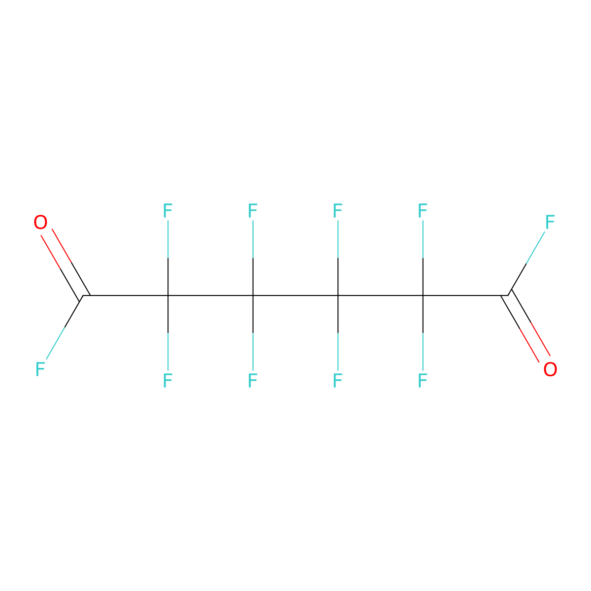 Octafluoroadipoyl difluoride molecular structure, CAS 37881-62-2