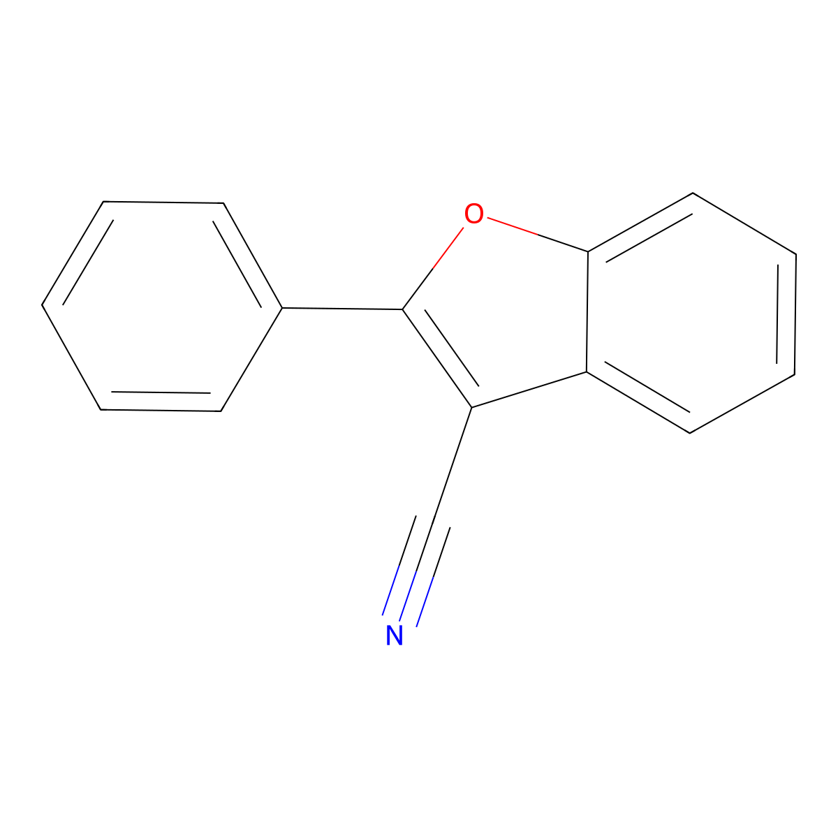 2-Phenylbenzofuran-3-carbonitrile molecular structure, CAS 37883-72-0