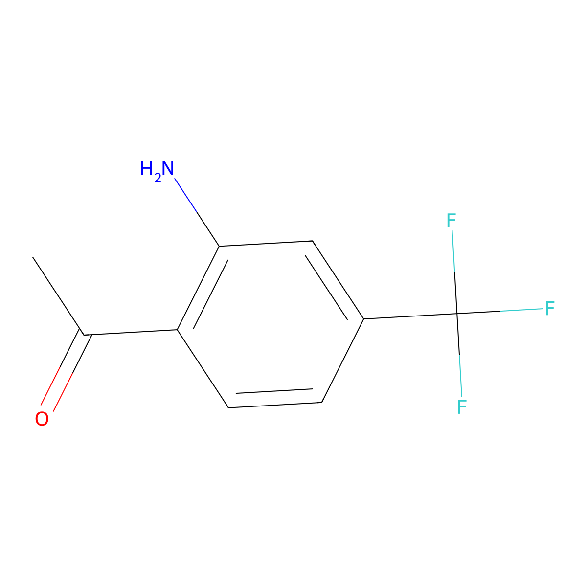 1-(2-Amino-4-(trifluoromethyl)phenyl)ethan-1-one molecular structure, CAS 37885-07-7