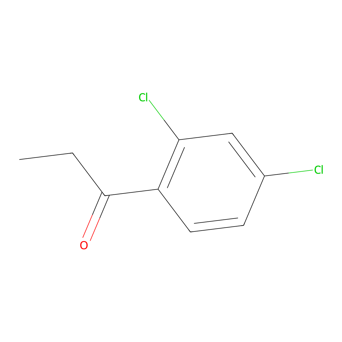 2',4'-Dichloropropiophenone molecular structure, CAS 37885-41-9