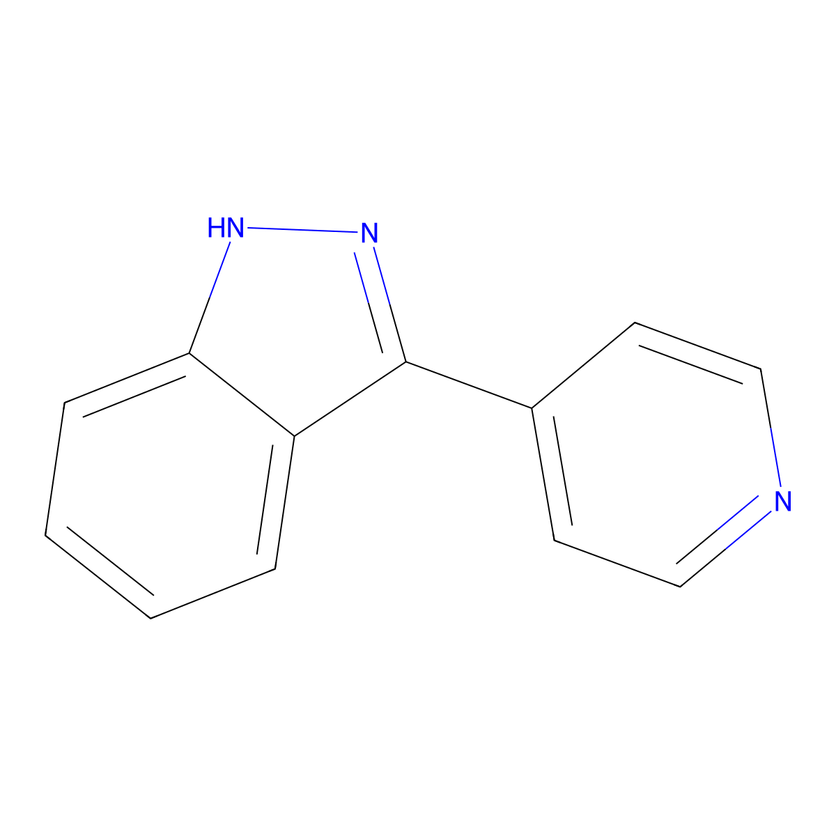 3-pyridin-4-yl-1H-indazole molecular structure, CAS 37885-56-6