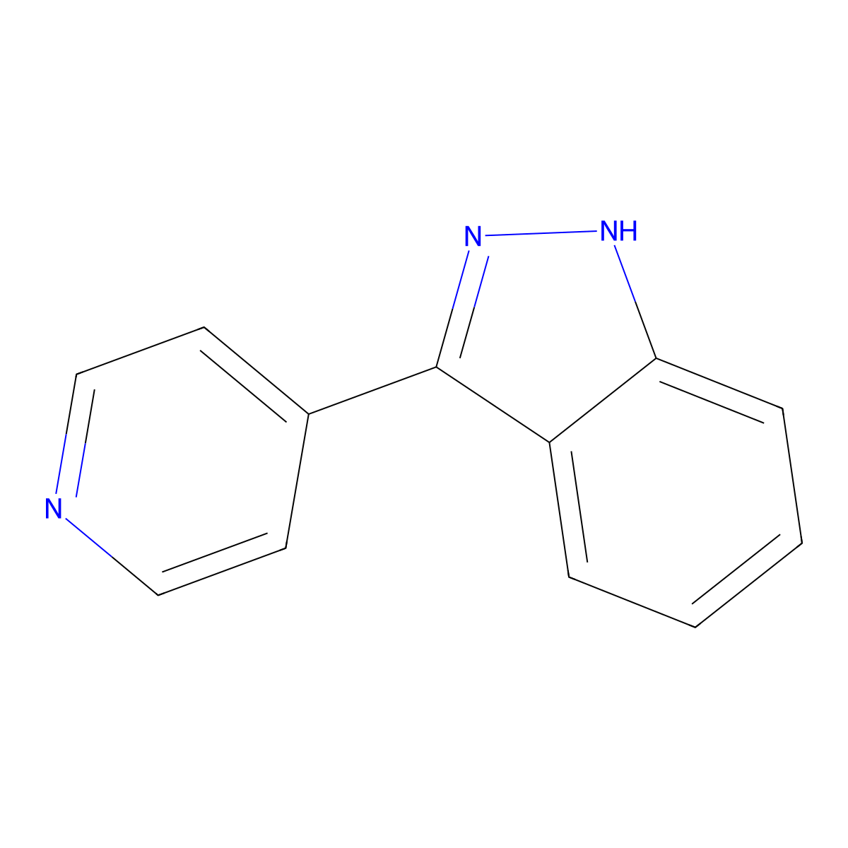 3-pyridin-4-yl-1H-indazole molecular structure, CAS 37885-56-6