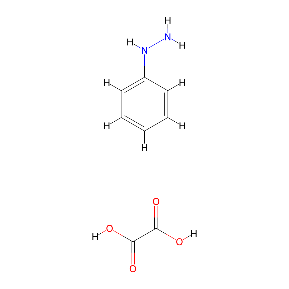 Phenylhydrazine Oxalate molecular structure, CAS 37887-33-5