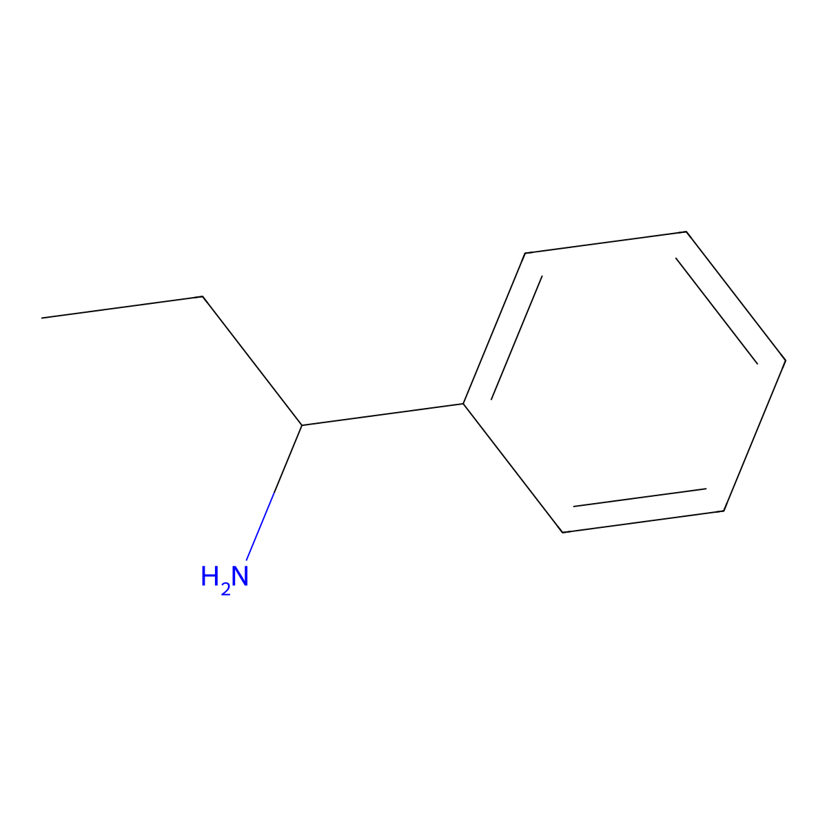 (1S)-1-phenylpropan-1-amine molecular structure, CAS 3789-59-1