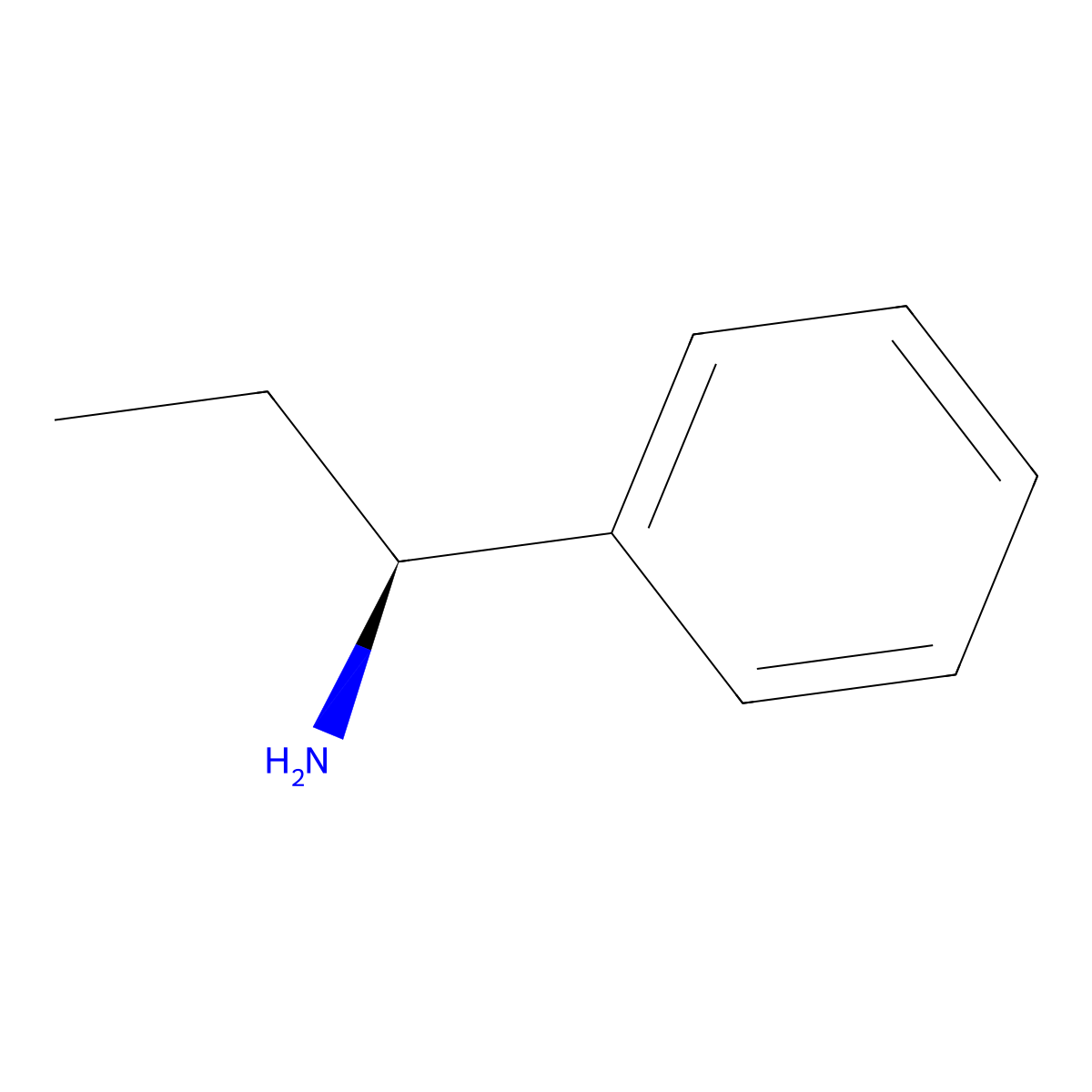 (1S)-1-phenylpropan-1-amine molecular structure, CAS 3789-59-1