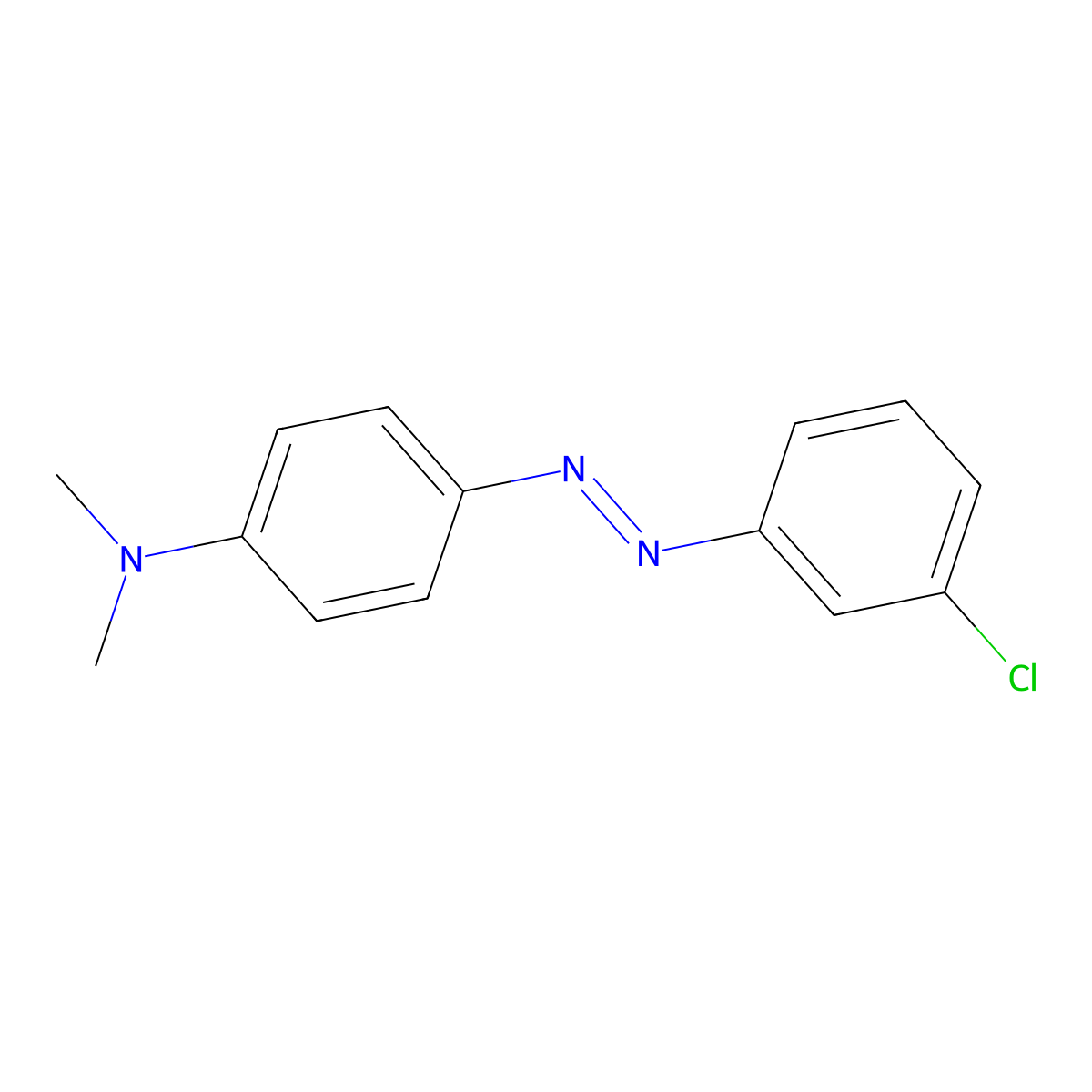 4-(3-Chlorophenylazo)-N,N-dimethylaniline molecular structure, CAS 3789-77-3