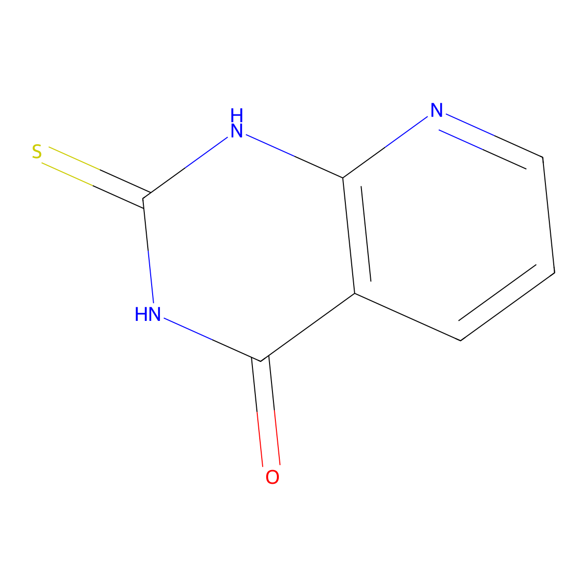 2-Thioxo-2,3-dihydropyrido[2,3-d]pyrimidin-4(1H)-one molecular structure, CAS 37891-04-6
