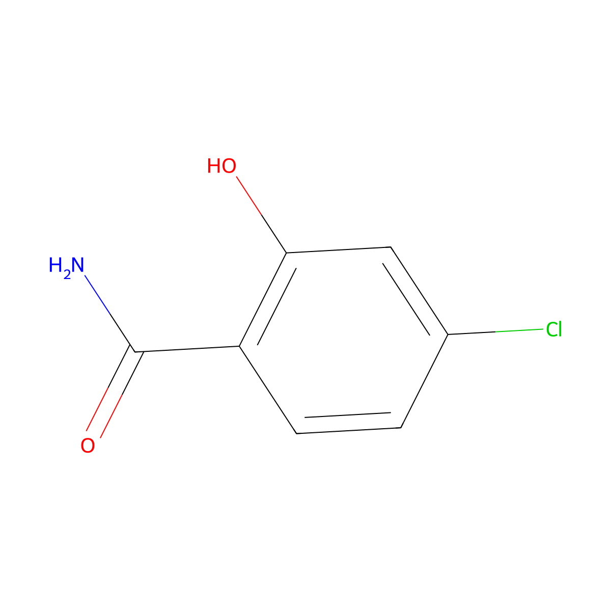 4-Chloro-2-hydroxybenzamide molecular structure, CAS 37893-37-1