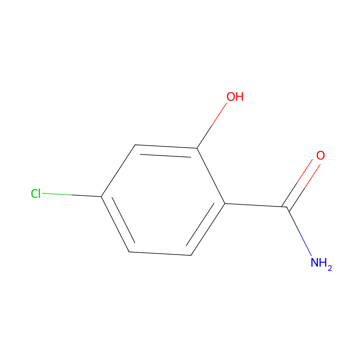 4-Chloro-2-hydroxybenzamide molecular structure, CAS 37893-37-1