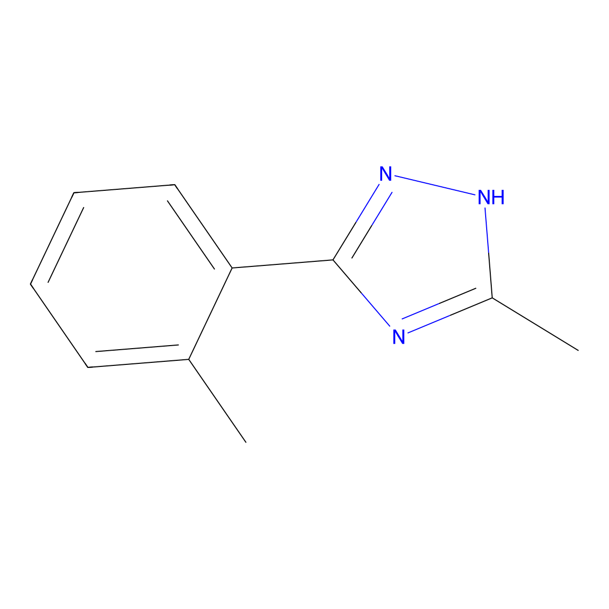 3-methyl-5-(2-methylphenyl)-1H-1,2,4-triazole molecular structure, CAS 37894-98-7