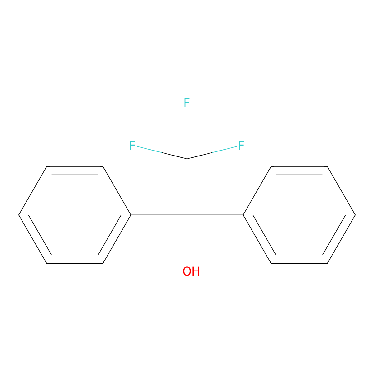 Diphenyl(trifluoromethyl)carbinol molecular structure, CAS 379-18-0