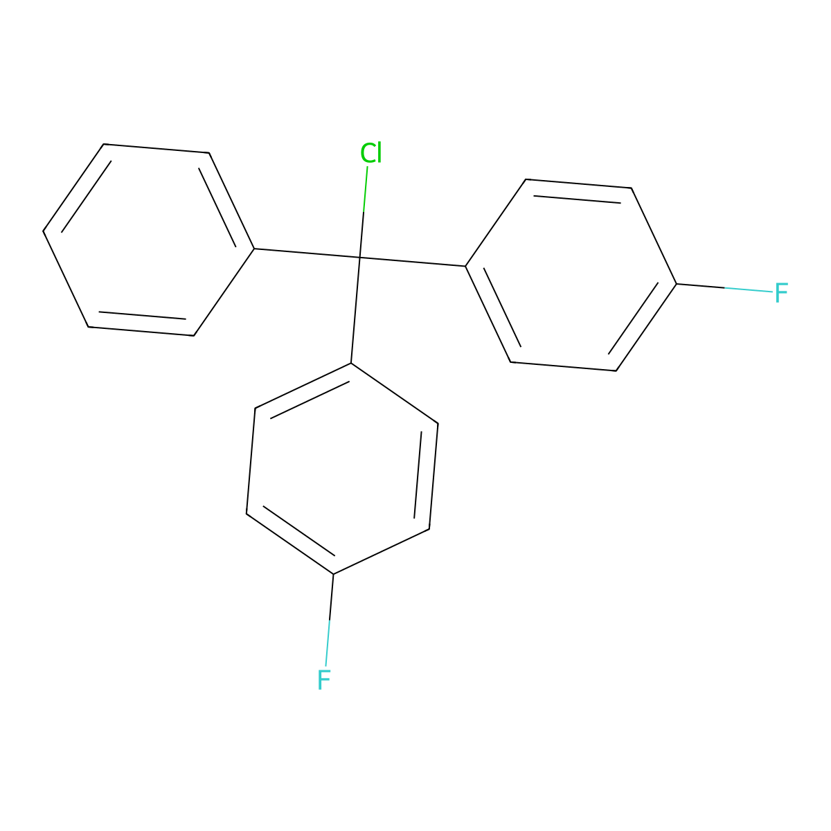 4,4'-(Chloro(phenyl)methylene)bis(fluorobenzene) molecular structure, CAS 379-54-4