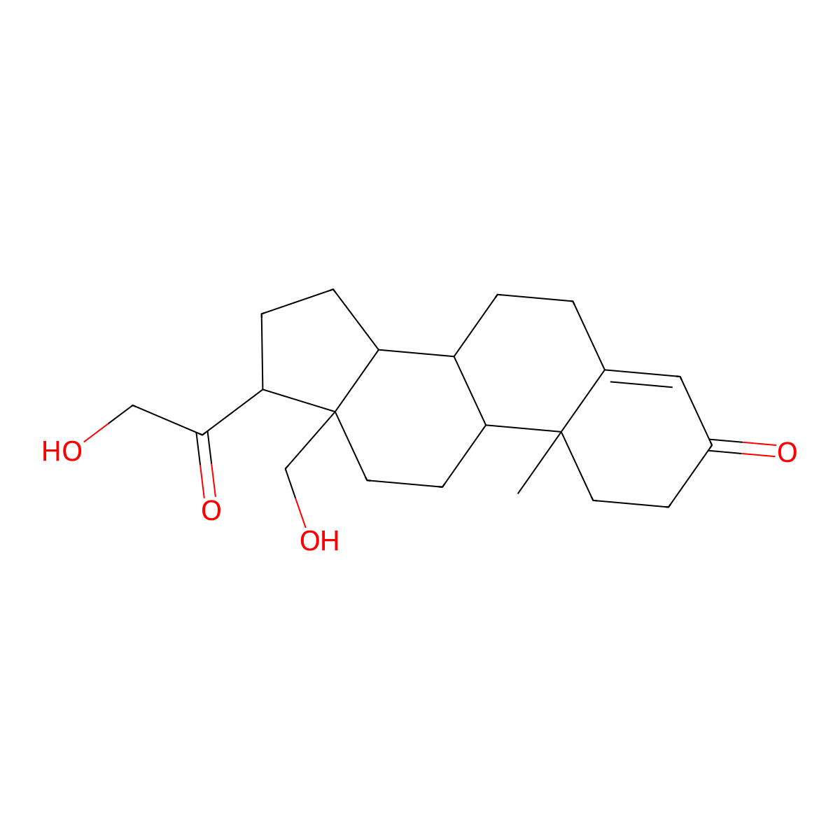 18-Hydroxy-11-Deoxycorticosterone molecular structure, CAS 379-68-0