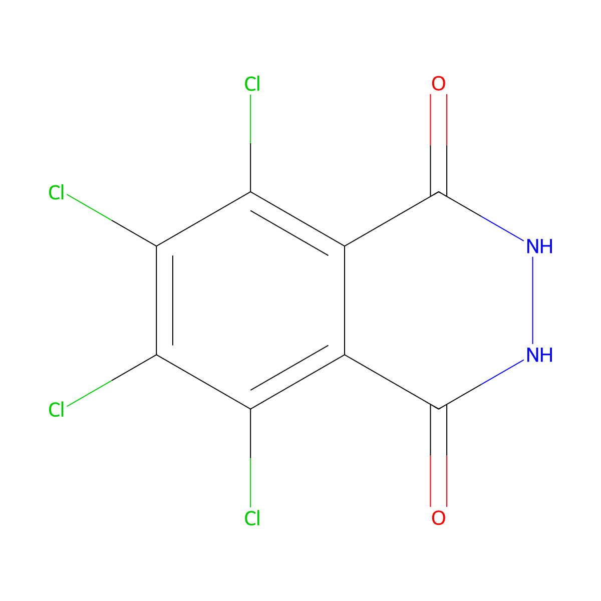 5,6,7,8-Tetrachloro-2,3-dihydrophthalazine-1,4-dione molecular structure, CAS 3790-10-1