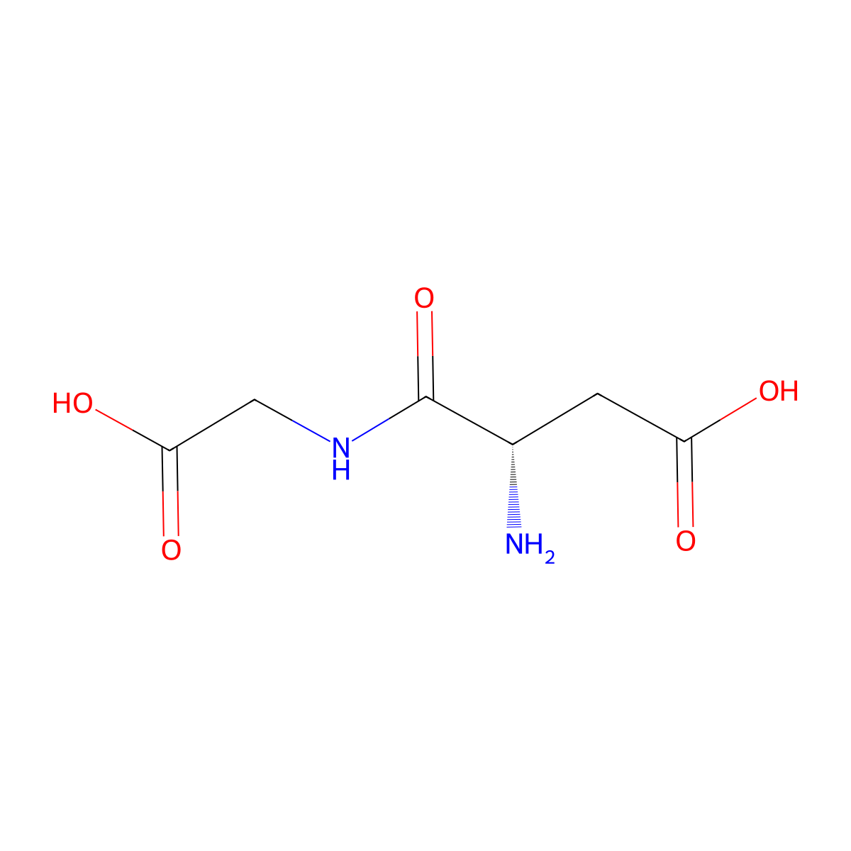 Aspartylglycine molecular structure, CAS 3790-51-0