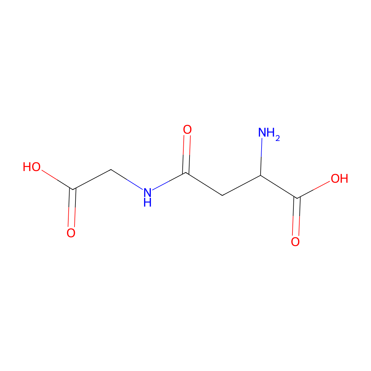 beta-Aspartylglycine molecular structure, CAS 3790-52-1