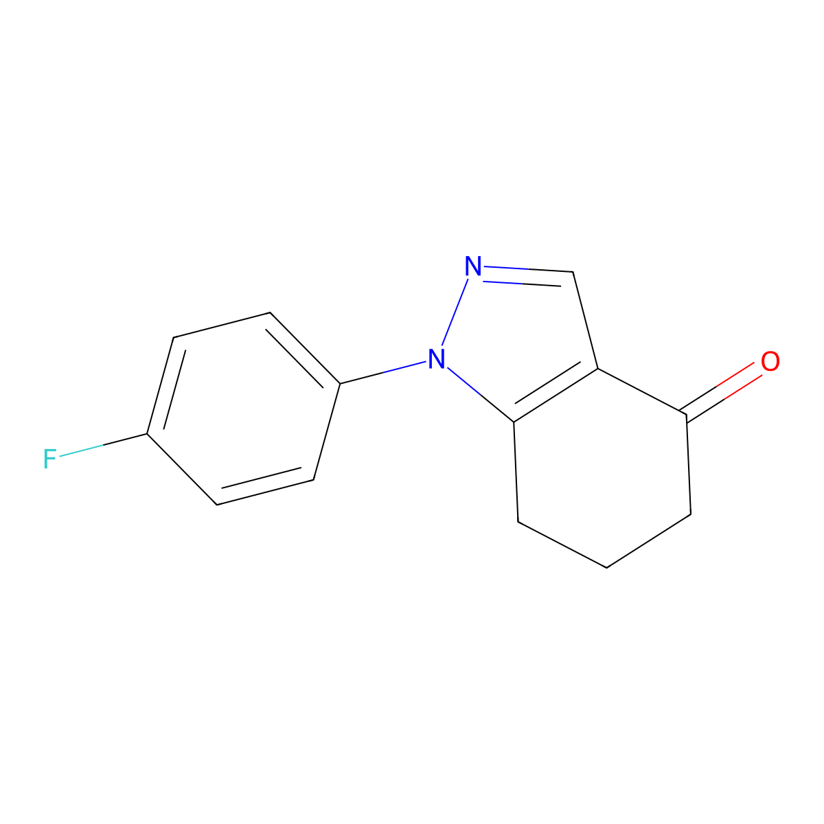 1-(4-Fluorophenyl)-6,7-dihydro-1H-indazol-4(5H)-one molecular structure, CAS 37901-73-8