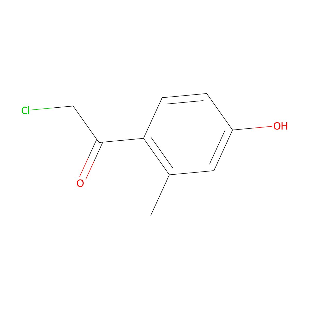 2-Chloro-1-(4-hydroxy-2-methylphenyl)ethan-1-one molecular structure, CAS 37904-71-5