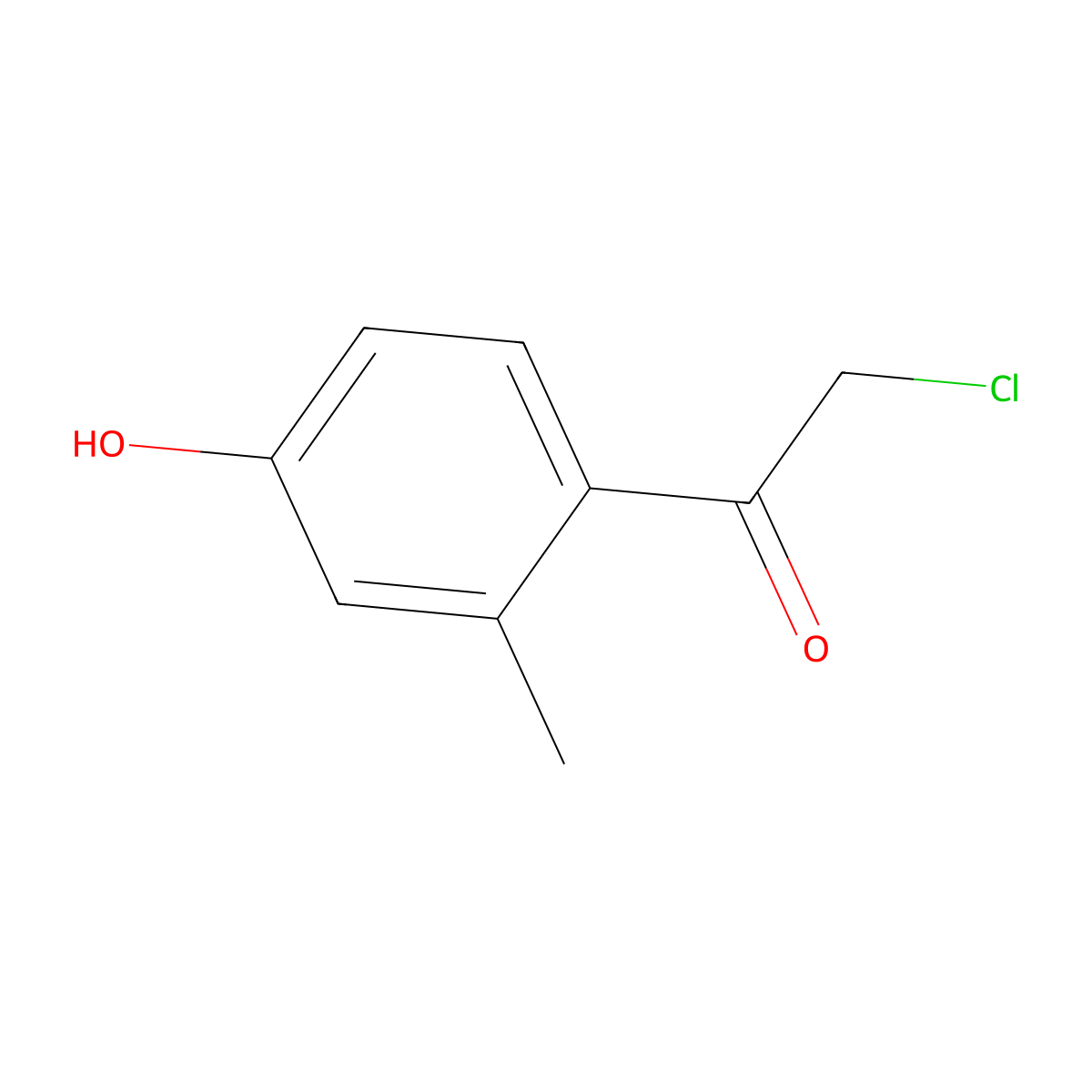 2-Chloro-1-(4-hydroxy-2-methylphenyl)ethan-1-one molecular structure, CAS 37904-71-5