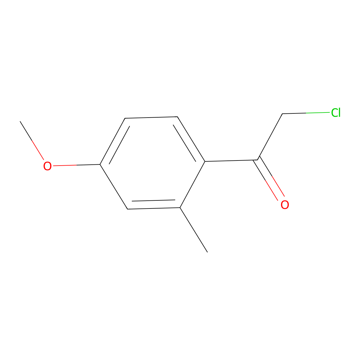 2-Chloro-1-(4-methoxy-2-methylphenyl)ethanone molecular structure, CAS 37904-74-8