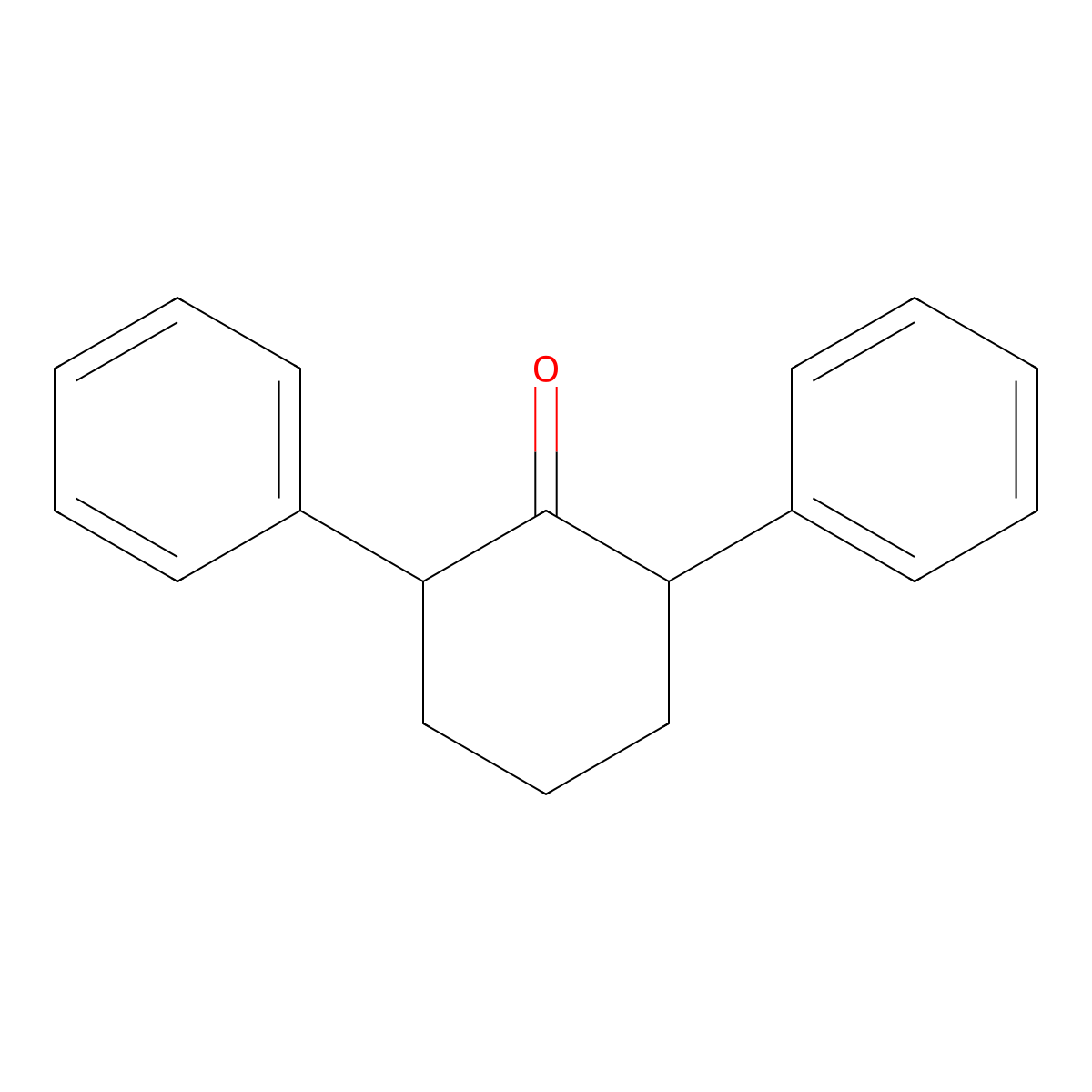 2,6-Diphenylcyclohexanone molecular structure, CAS 37904-84-0