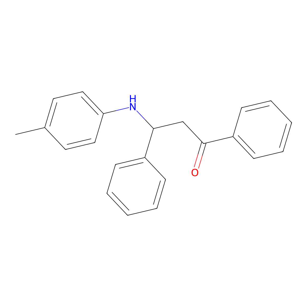 3-(4-Methylanilino)-1,3-diphenylpropan-1-one molecular structure, CAS 37904-94-2