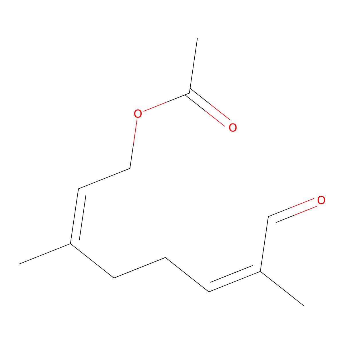 3,7-Dimethyl-8-oxoocta-2,6-dien-1-yl acetate molecular structure, CAS 37905-02-5