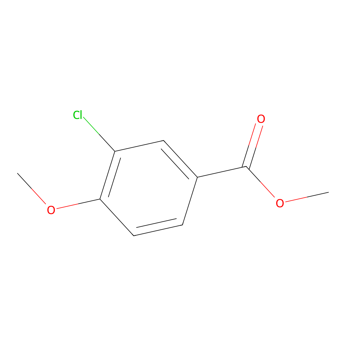Methyl 3-chloro-p-anisate molecular structure, CAS 37908-98-8