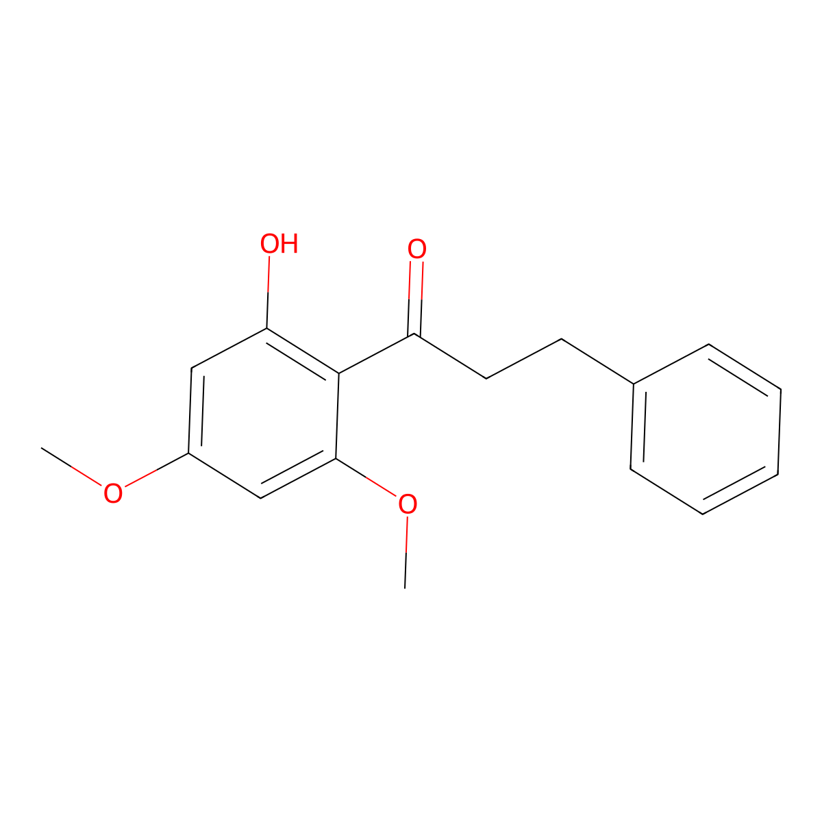 1-(2-Hydroxy-4,6-dimethoxyphenyl)-3-phenylpropan-1-one molecular structure, CAS 3791-76-2