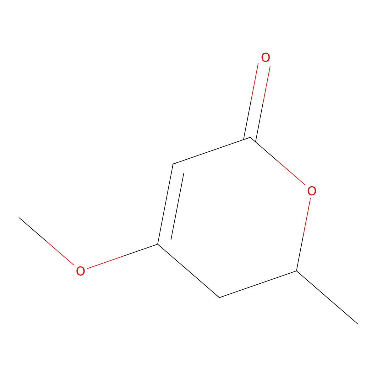 5,6-Dihydro-4-methoxy-6-methyl-2H-pyran-2-one molecular structure, CAS 3791-79-5