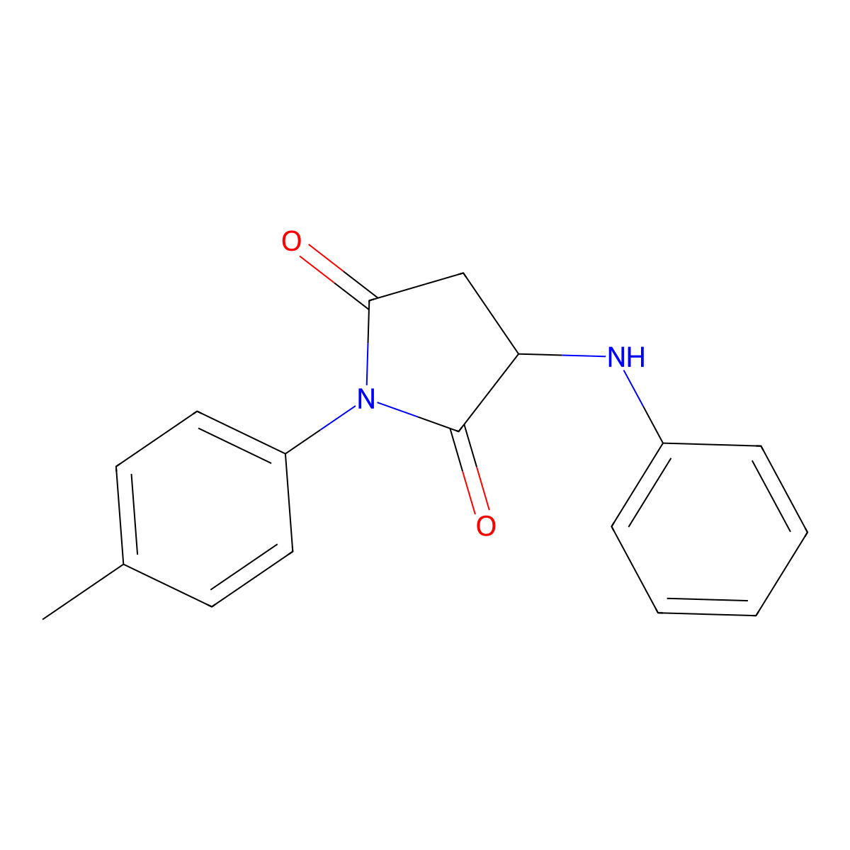 1-(4-Methylphenyl)-3-(phenylamino)pyrrolidine-2,5-dione molecular structure, CAS 37910-33-1