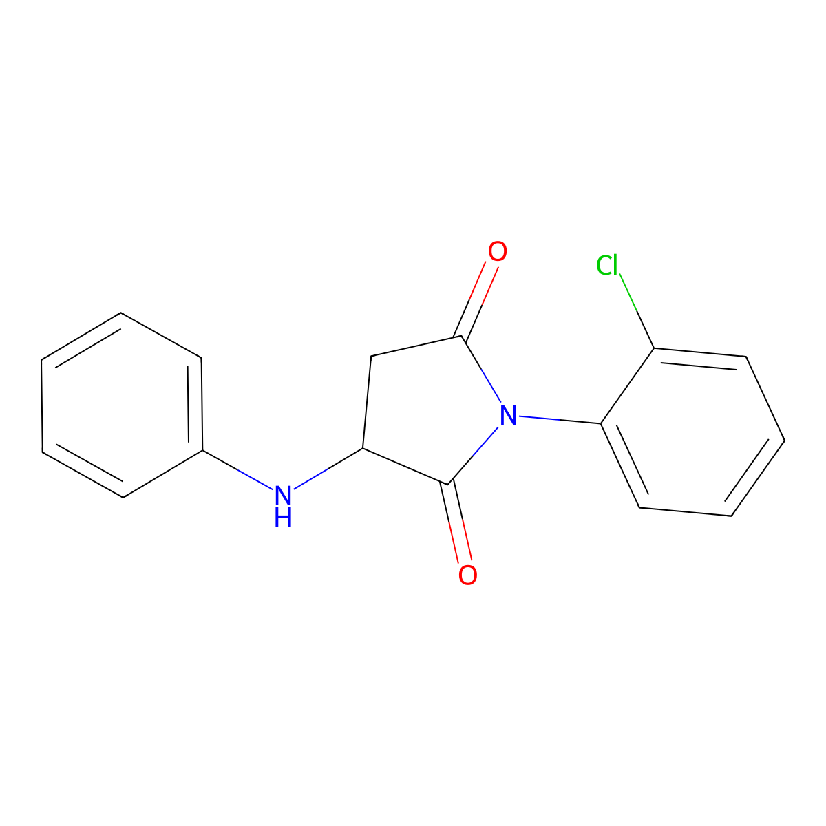 3-Anilino-1-(2-chlorophenyl)pyrrolidine-2,5-dione molecular structure, CAS 37910-38-6