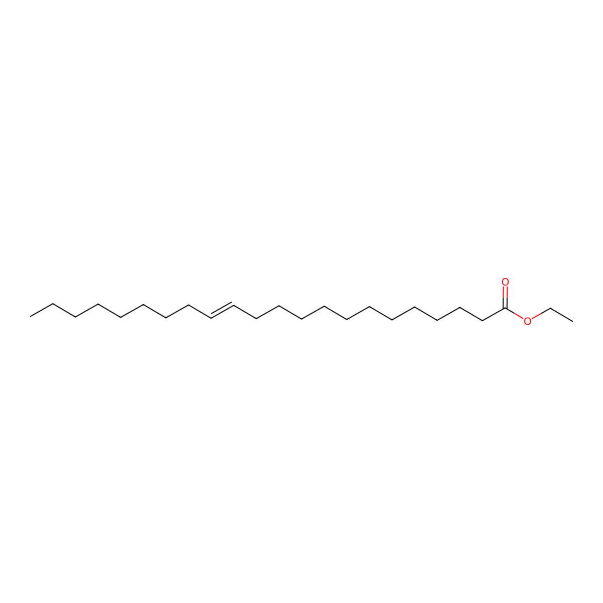 Ethyl erucate molecular structure, CAS 37910-77-3