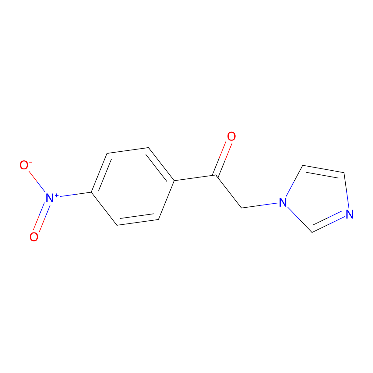 2-Imidazol-1-yl-1-(4-nitrophenyl)ethanone molecular structure, CAS 37910-79-5